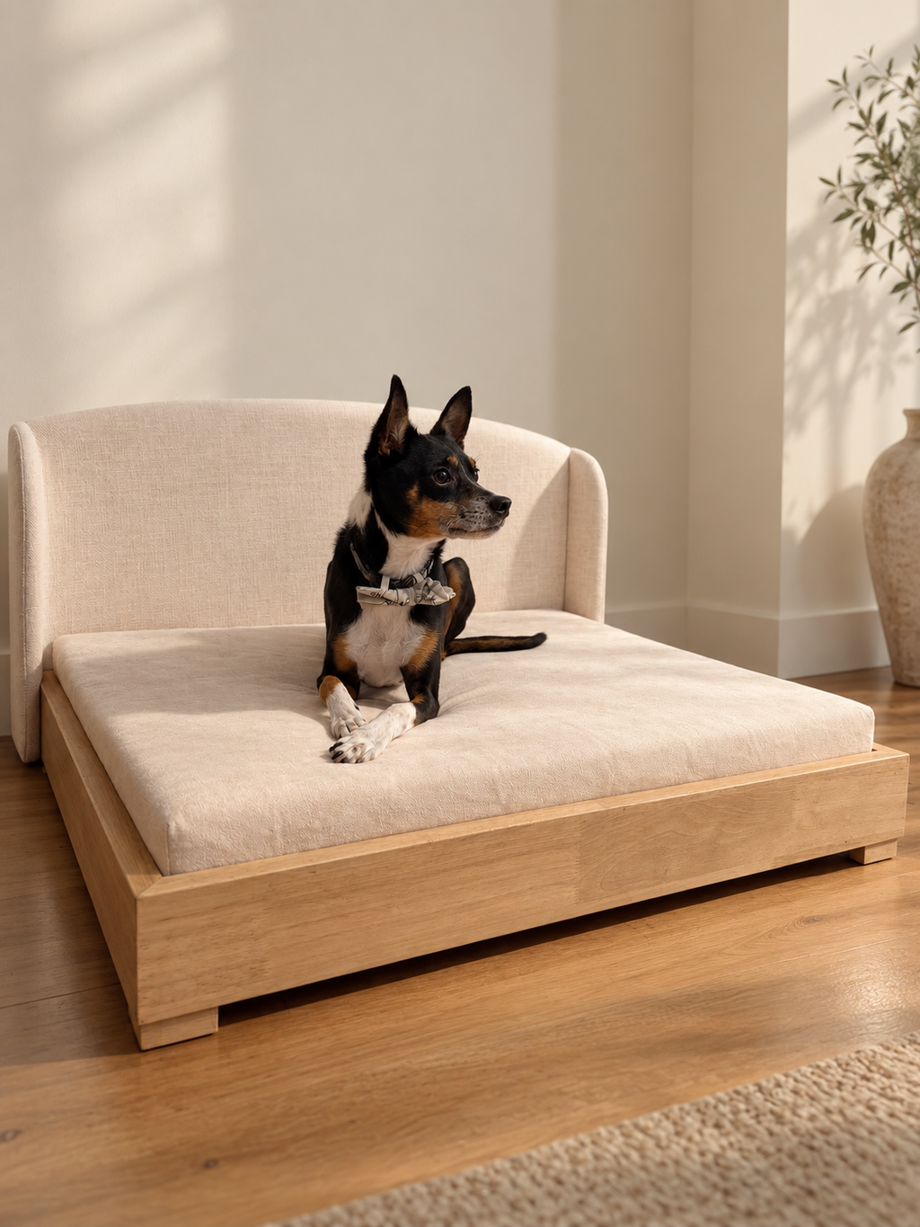 The Haven | Solid Hardwood Orthopedic Dog Bed